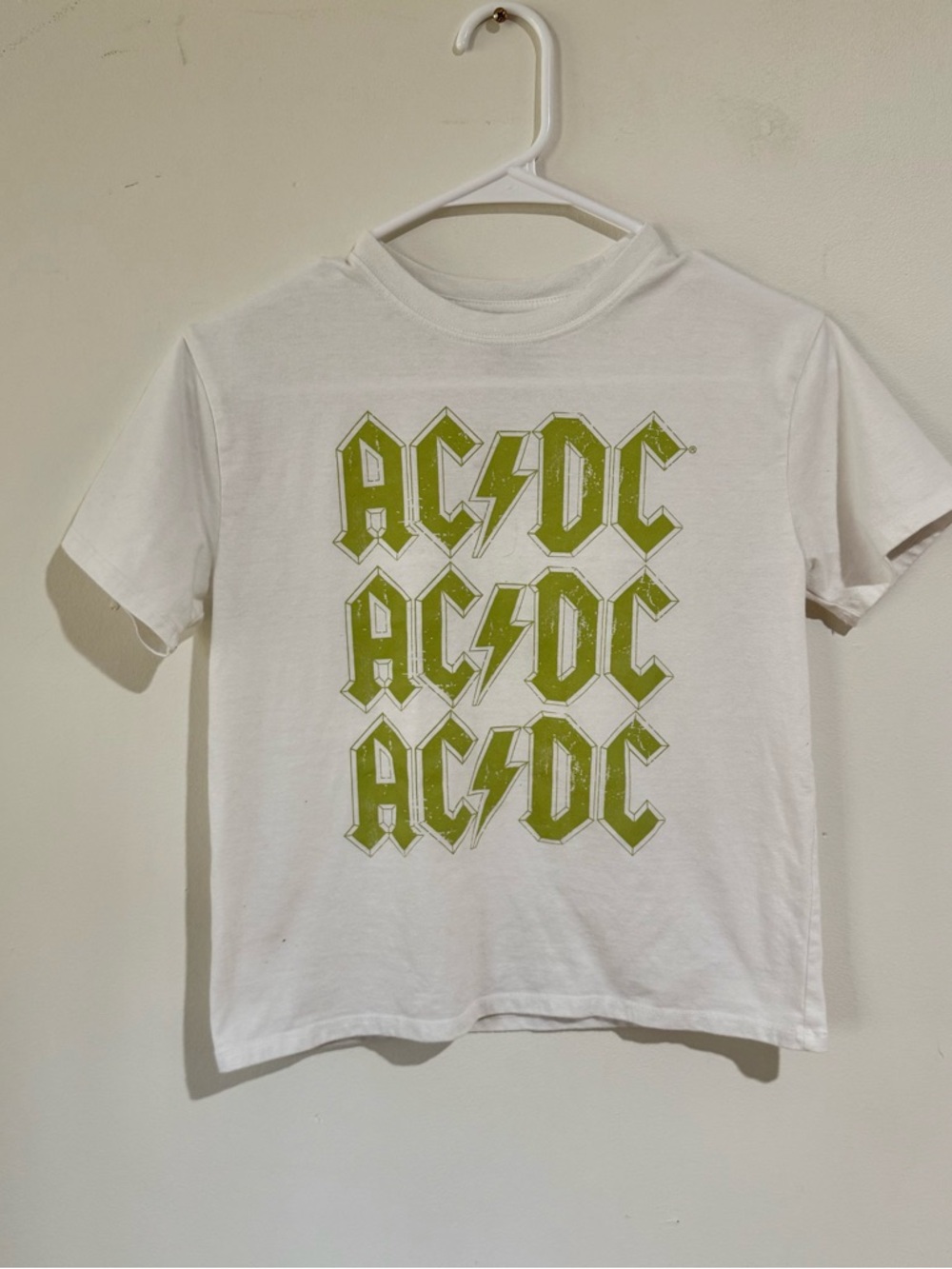 ACDC Small White Band Tee
